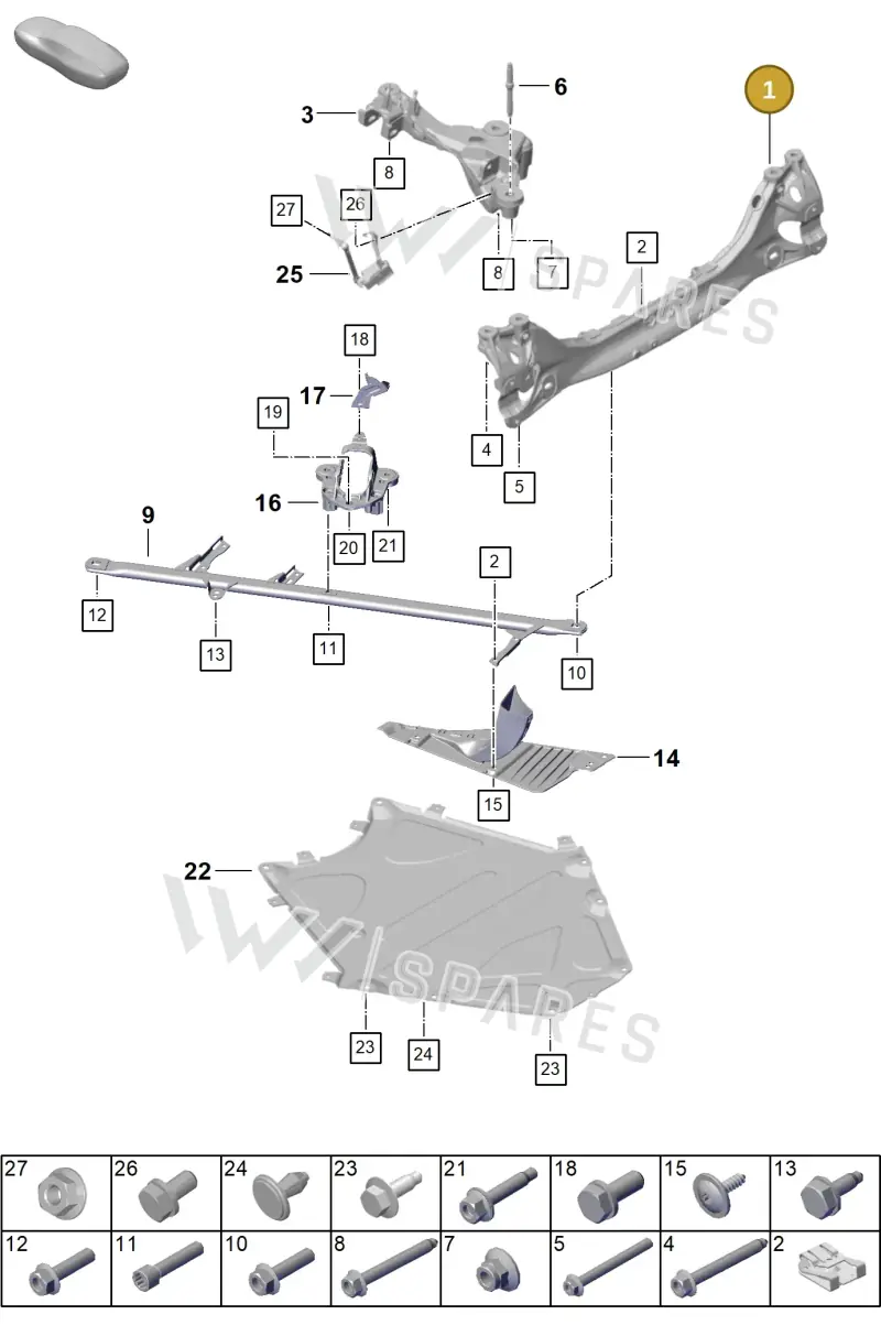 992505105B — Porsche 911 (2024-2025) diagram p63501000, position 1