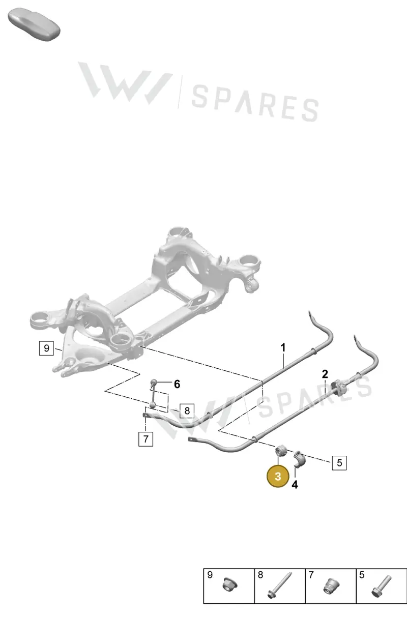 992511035A — Porsche Taycan Sport Turismo (2023-2025) diagram p64502100, position 3