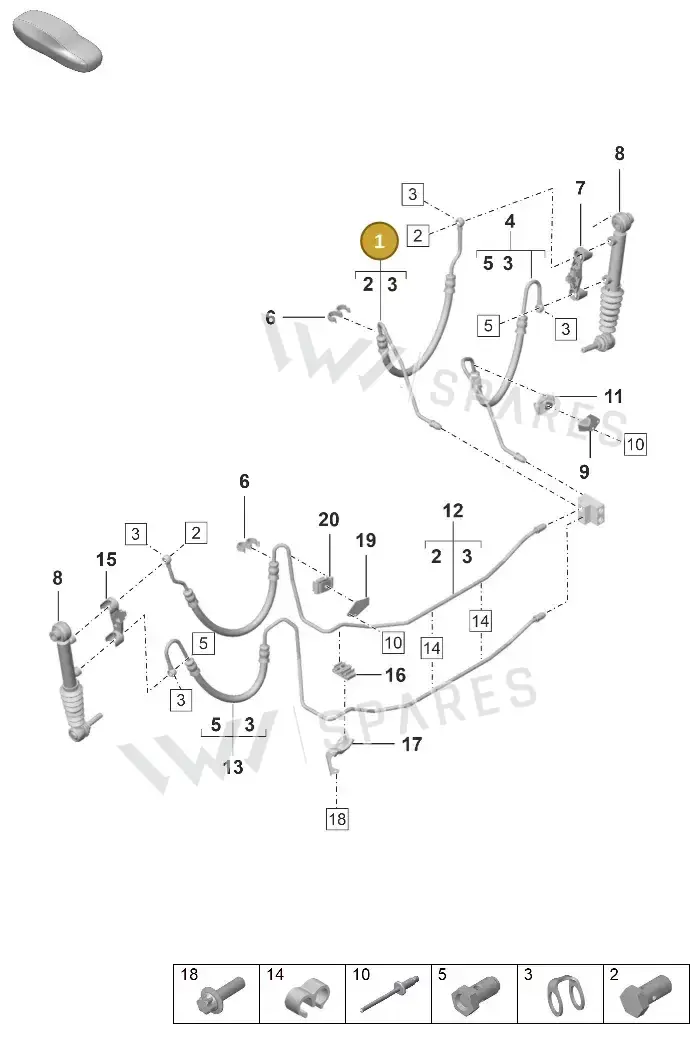 992511633D — Porsche 911 (2018-2024) diagram p53402120, position 1
