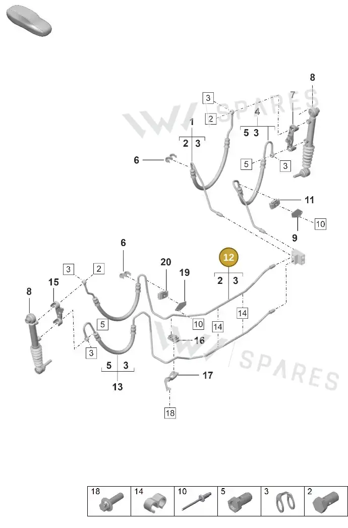 992511634D — Porsche 911 (2018-2024) diagram p53402120, position 12