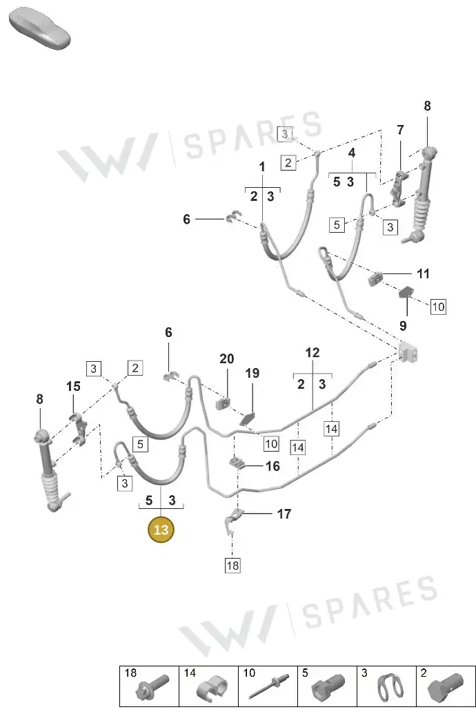 992511635C — Porsche 911 (2024-2025) diagram p53402120, position 13