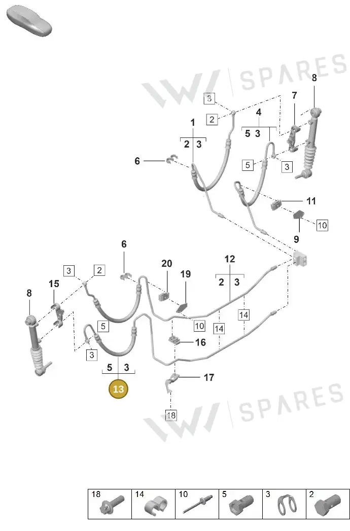 992511635 — Porsche 911 (2020-2022) diagram p53402120, position 13
