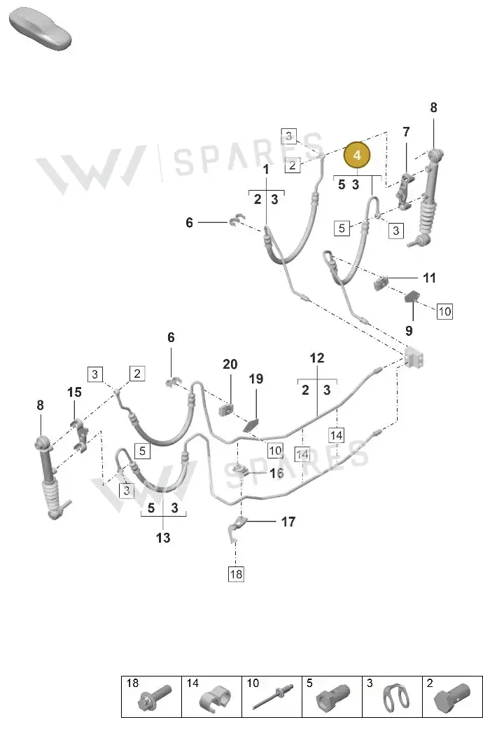 992511802 — Porsche 911 (2020-2022) diagram p53402120, position 4