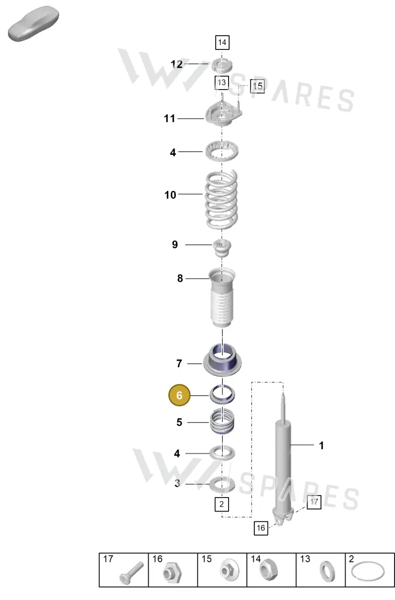 992512119A — Porsche 911 (2024-2025) diagram p57502010, position 6