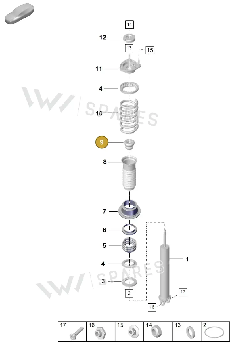 992512131A — Porsche 992 Sport Classic (2020-) diagram p57502010, position 9