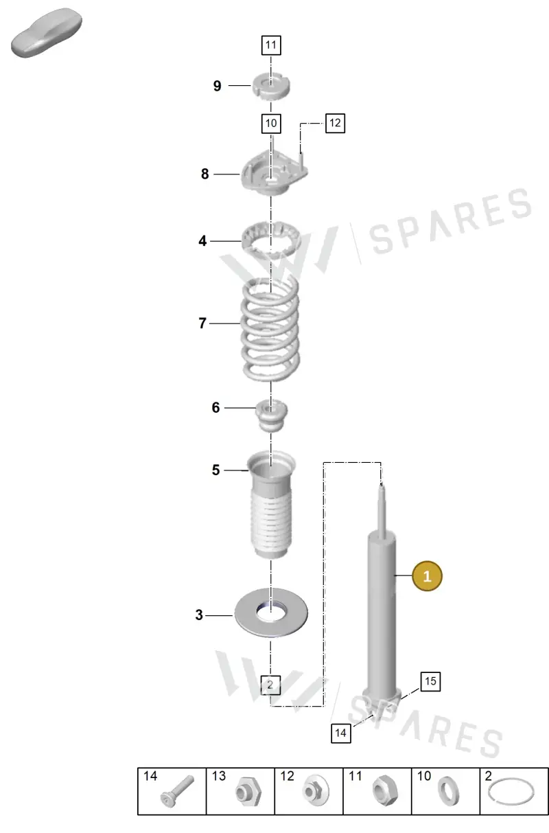 992513031S — Porsche 911 (2024-2025) diagram p63502010, position 1