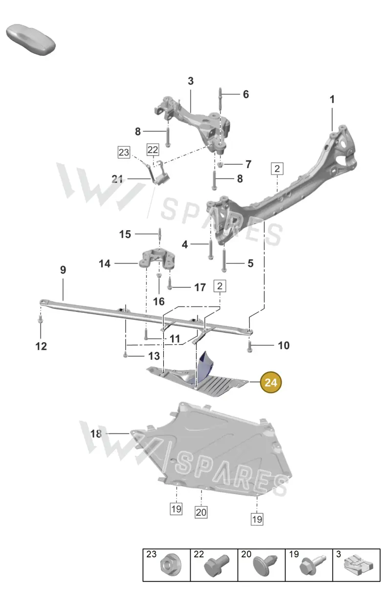 992521512A — Porsche 911 (2020-2022) diagram p57501005, position 24