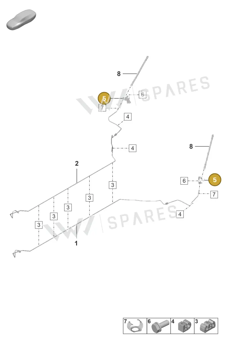 992611843 — Porsche 911 (2018-2024) diagram p53604020, position 5