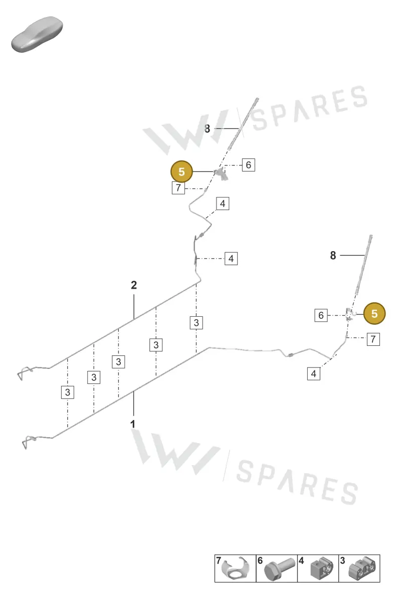 992611844 — Porsche 992 Carrera 4 GTS (2018-2024) diagram p53604020, position 5