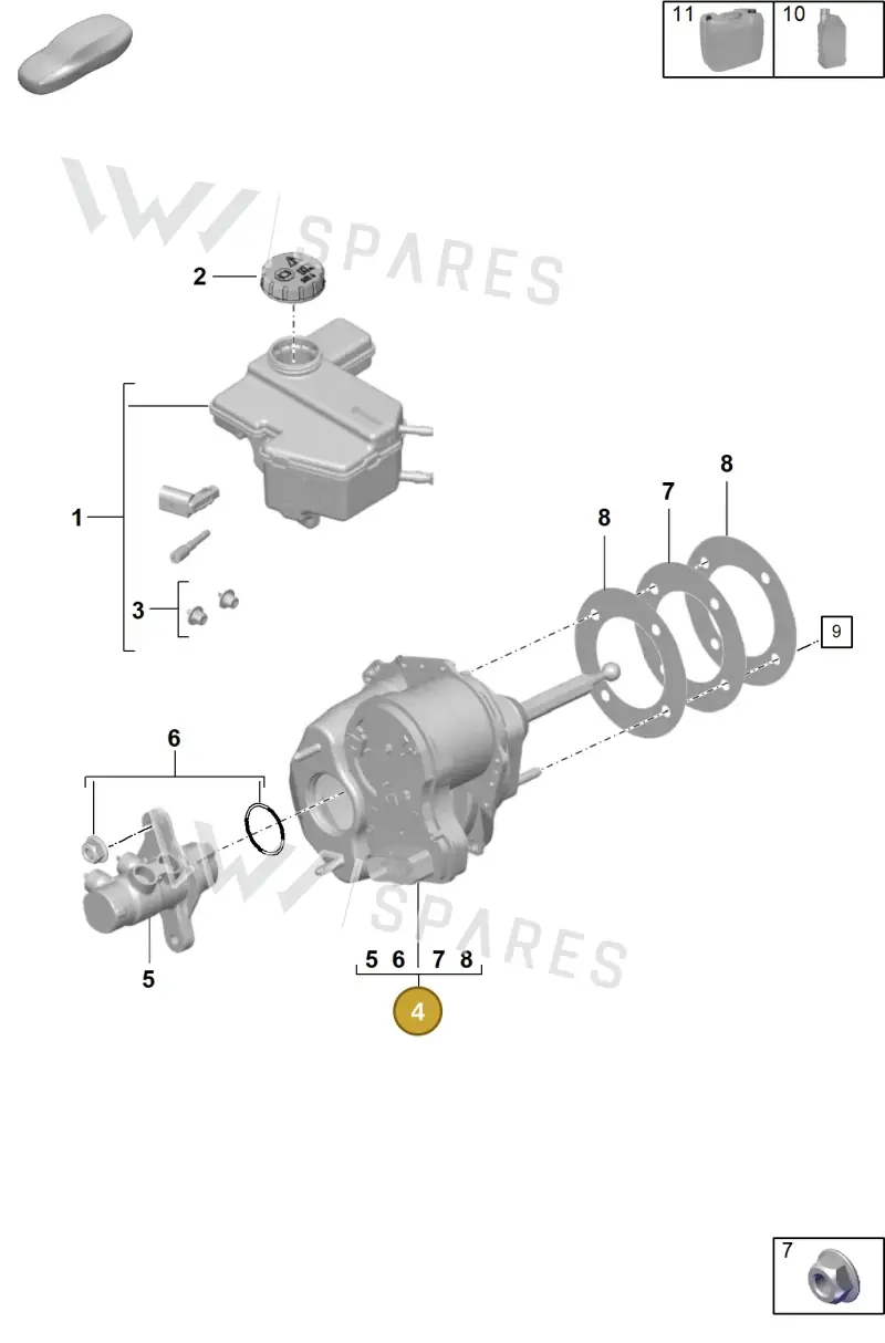 992614105T — Porsche 911 (2020-2022) diagram p57604000, position 4