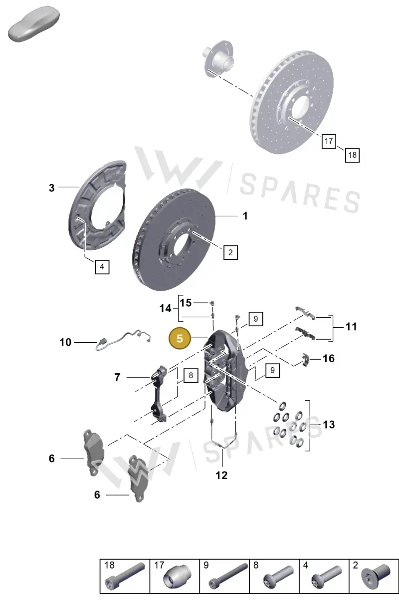 992615124K — Porsche 911 (2018-2024) diagram p57602000, position 5
