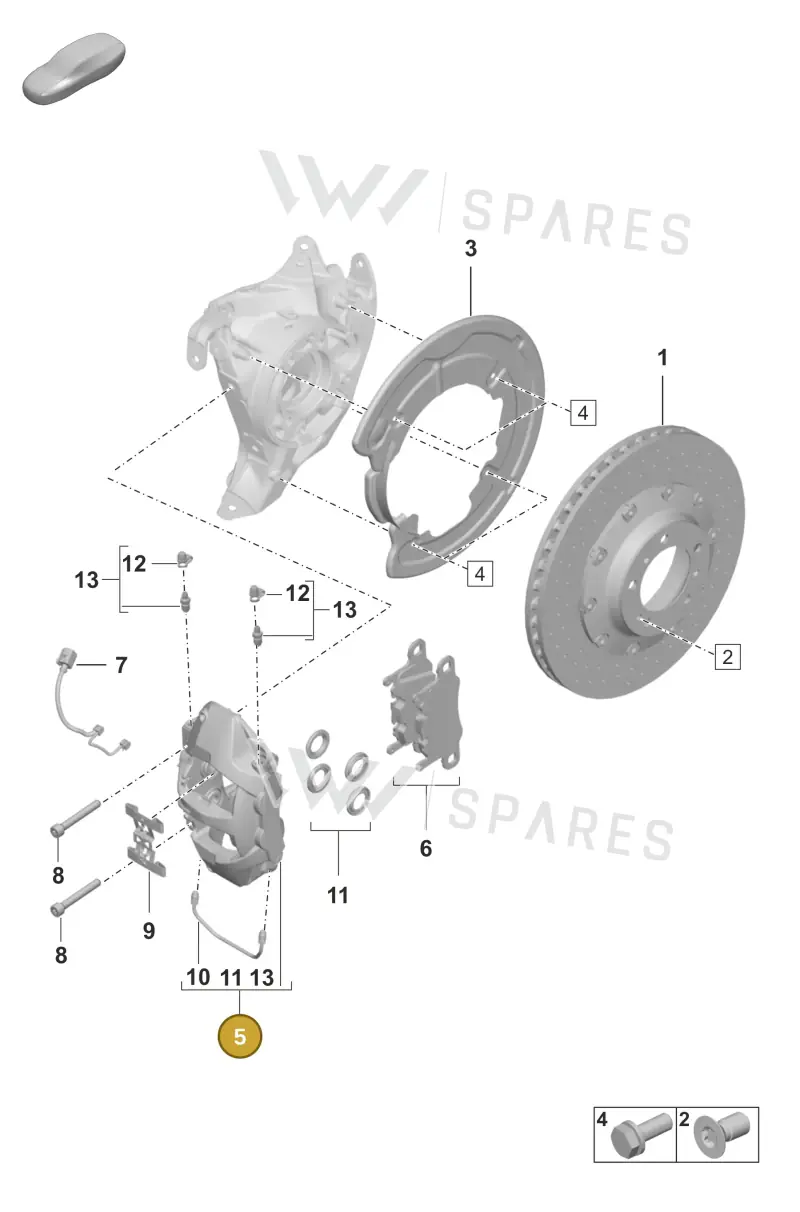 992615424AD — Porsche 911 (2024-2025) diagram p53603010, position 5