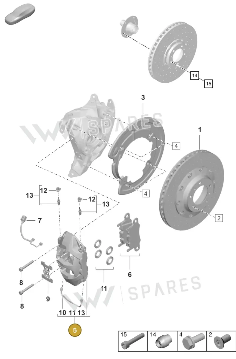 992615424AS — Porsche 911 (2020-2022) diagram p57603010, position 5