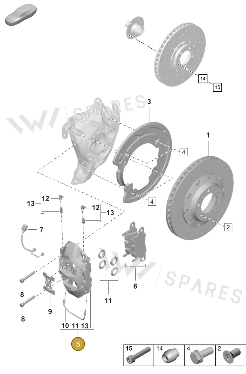 992615424T — Porsche 911 (2020-2022) diagram p57603010, position 5
