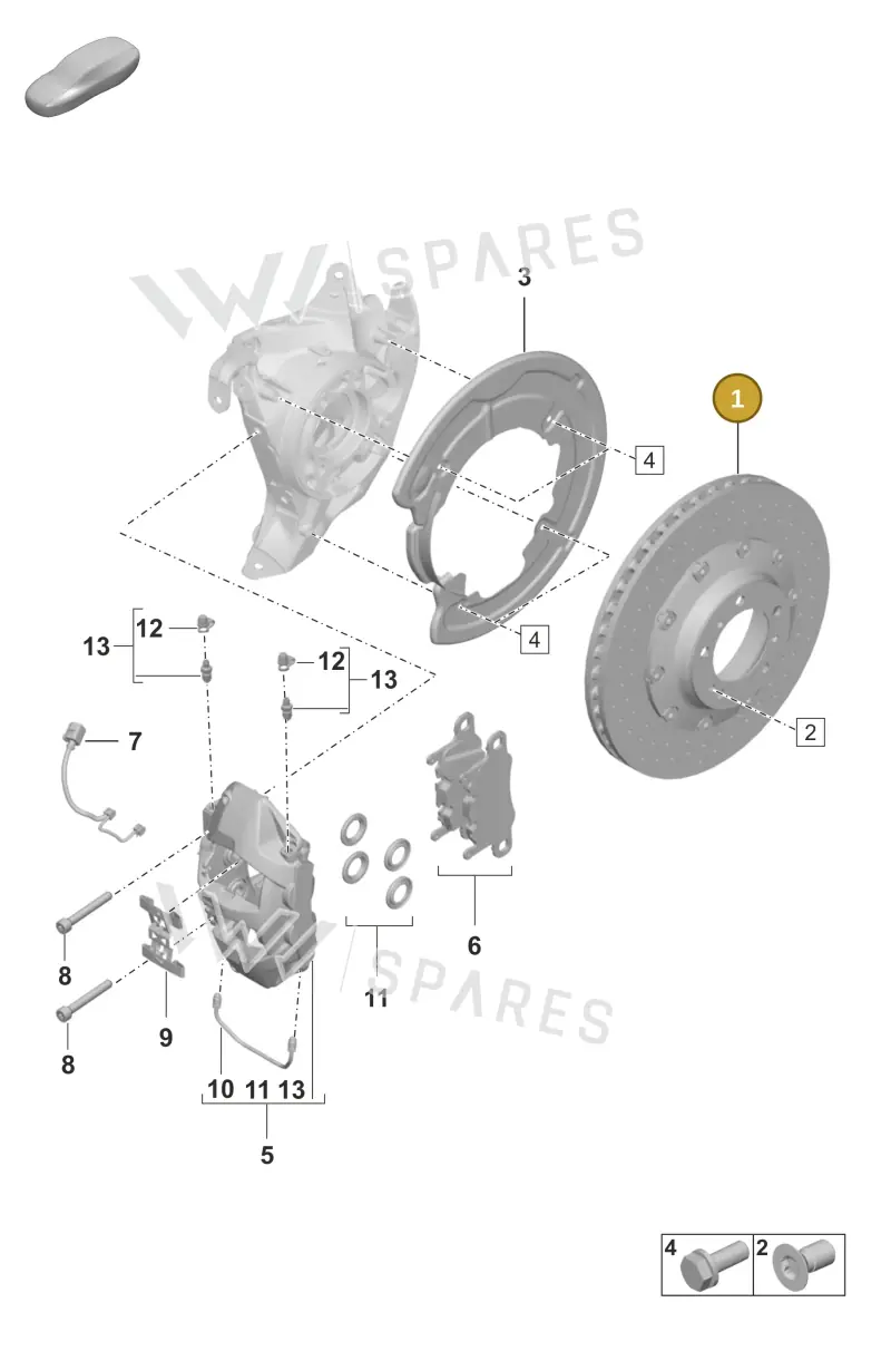 992615601A — Porsche 911 (2024-2025) diagram p53603010, position 1