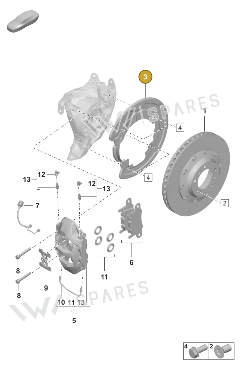 992615611E — Porsche 992 Carrera Coupe (2024-) diagram p53603010, position 3