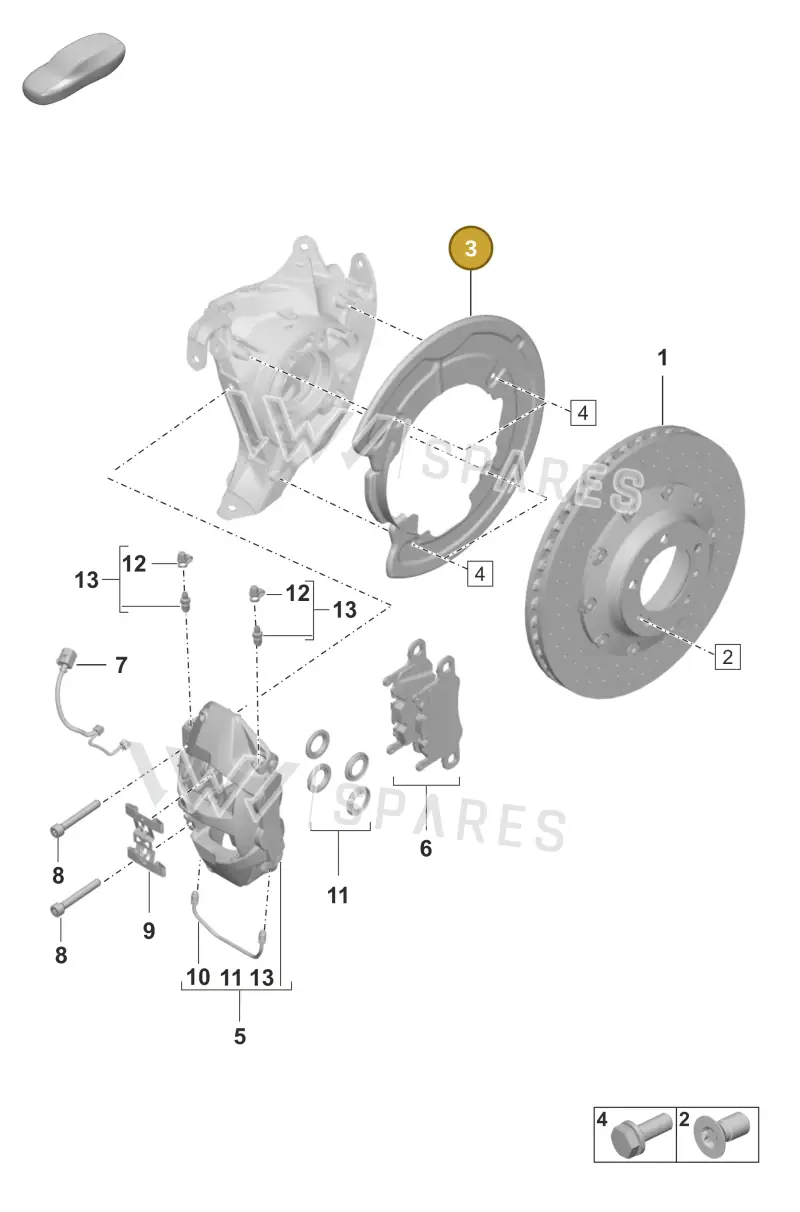 992615611J — Porsche 911 (2024-2025) diagram p53603010, position 3
