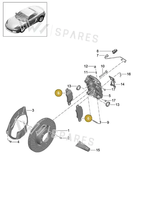 992698151H — Porsche Boxster (2016-2019) diagram p48602000, position 6