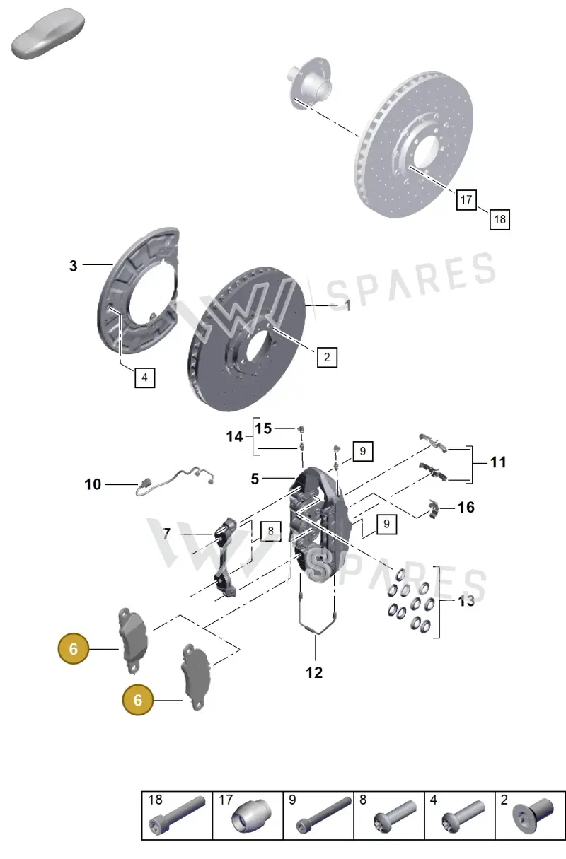992698151S — Porsche 911 (2020-2022) diagram p57602000, position 6