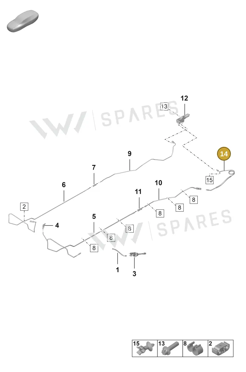 992721477 — Porsche 911 (2018-2024) diagram p53703000, position 14