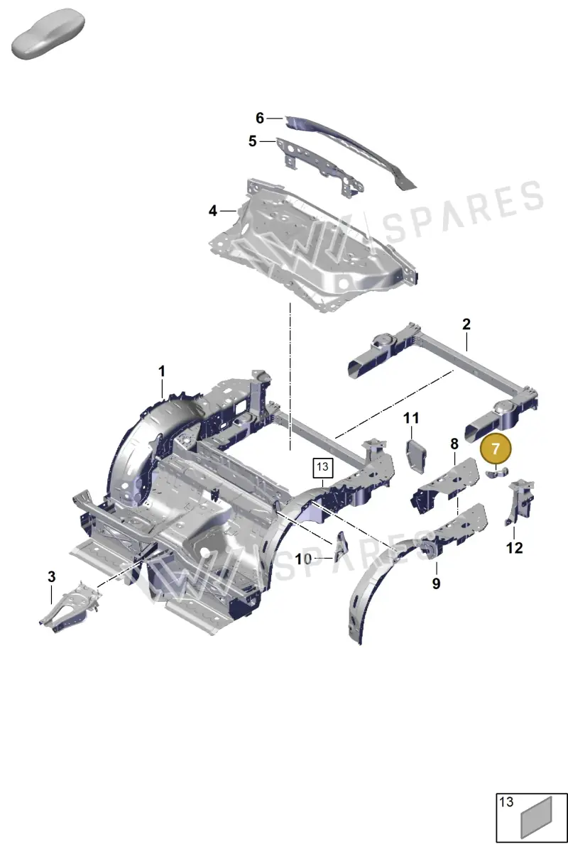 992804893AY — Porsche 992 Carrera Coupe (2024-) diagram p63801300, position 7