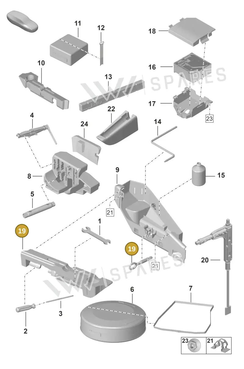 992807212 — Porsche 992 Sport Classic (2020-) diagram p53001000, position 19