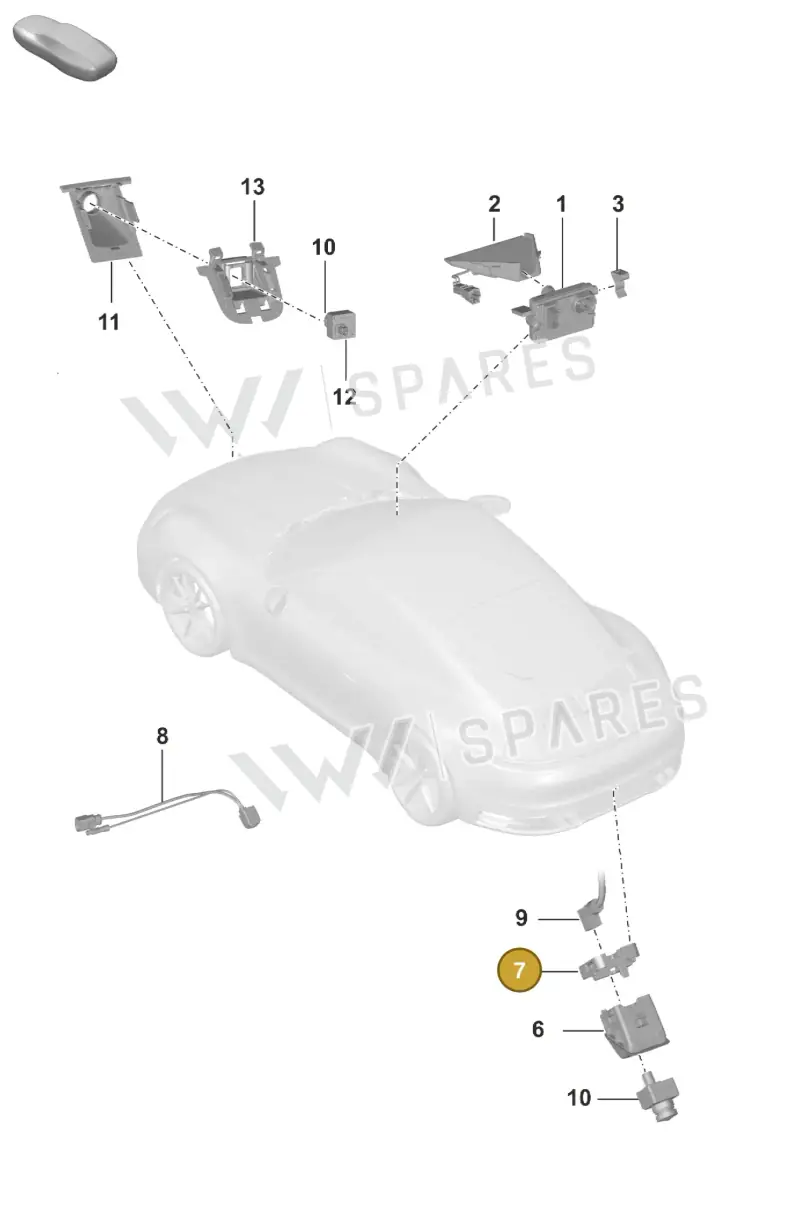 992807525C — Porsche 992 Carrera 4 GTS (2018-2024) diagram p53913000, position 7