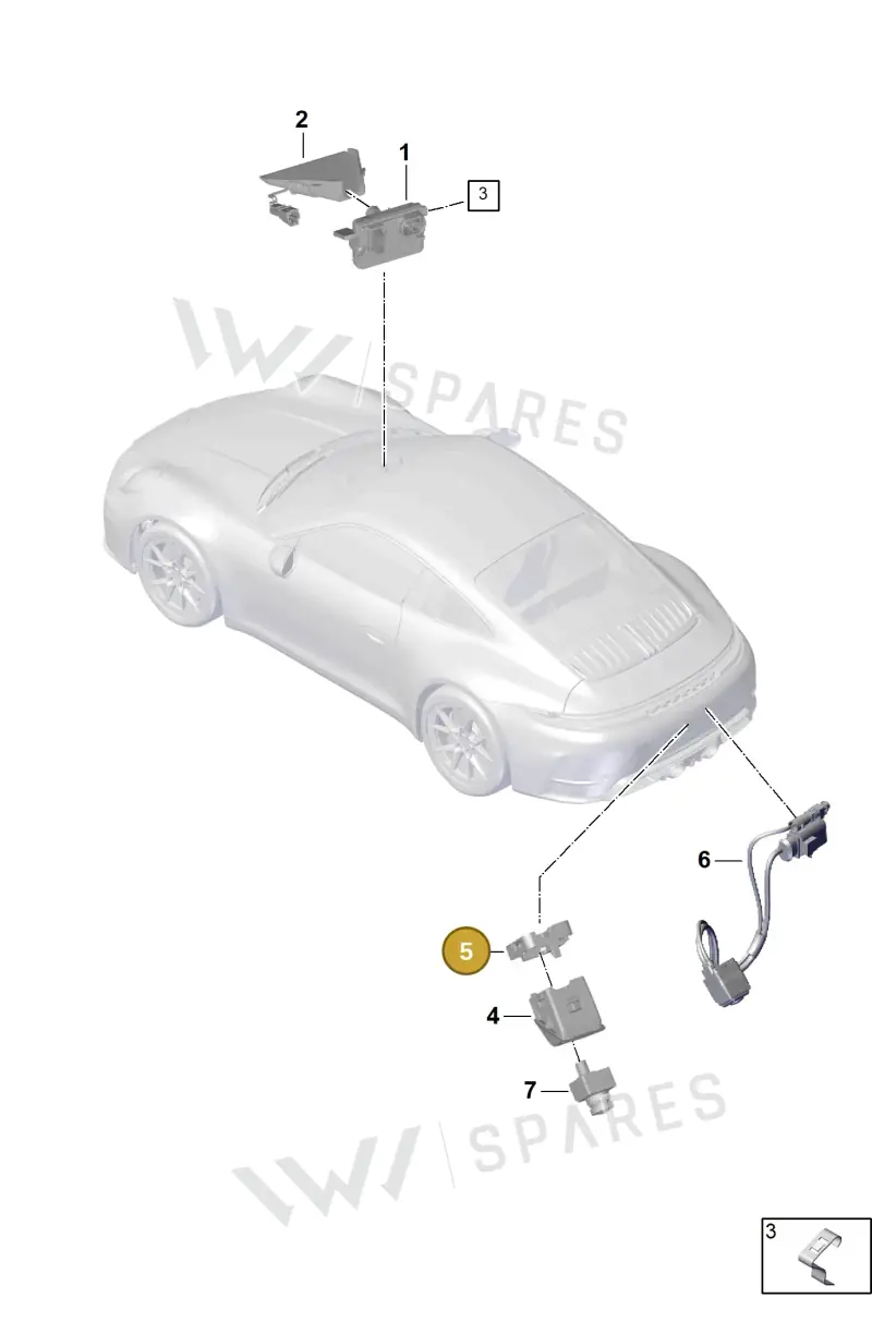 992807525G — Porsche 911 (2024-2025) diagram p63915100, position 5