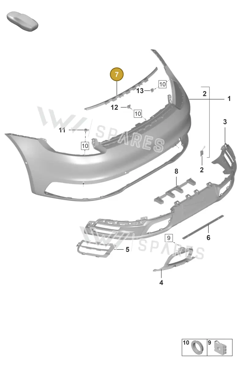 992807659HM7S — Porsche 911 (2018-2024) diagram p53802500, position 7