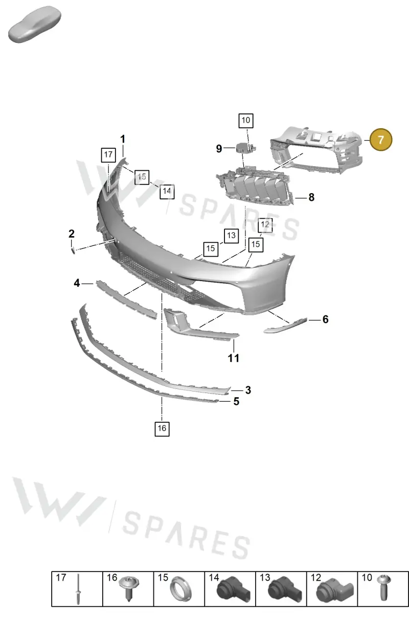 992807684GOK1 — Porsche 911 (2024-2025) diagram p63802010, position 7