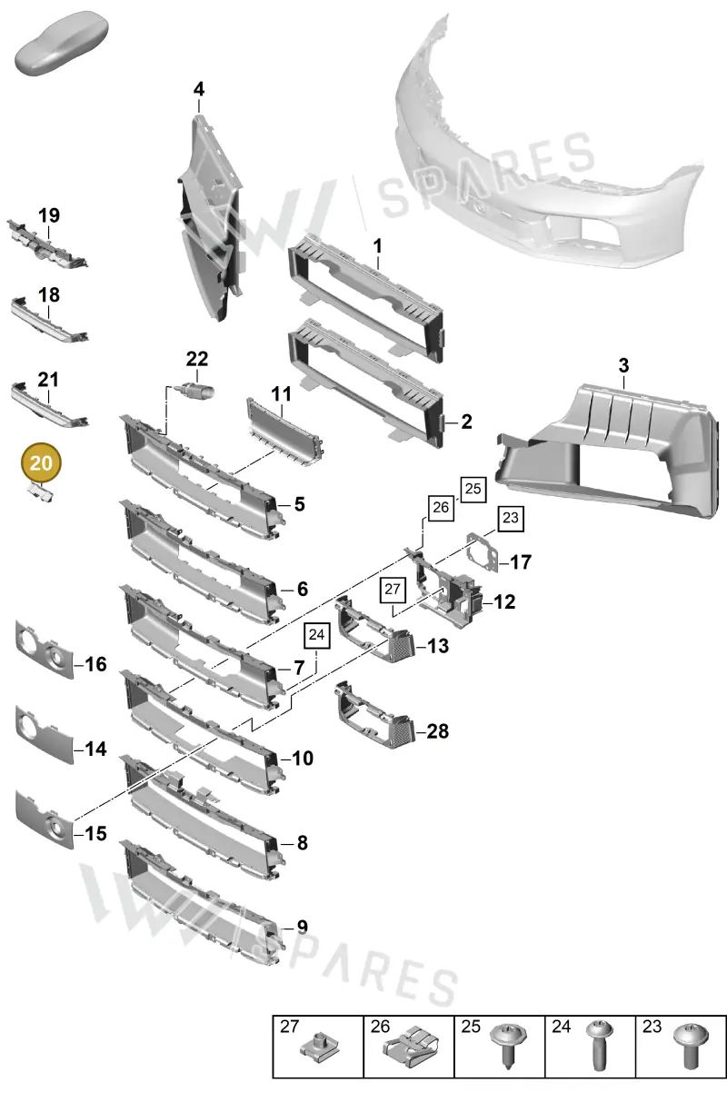 992807773D — Porsche 911 (2024-2025) diagram p63802100, position 16+20