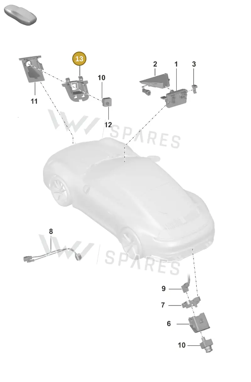 992807773 — Porsche 911 (2018-2024) diagram p53913000, position 13