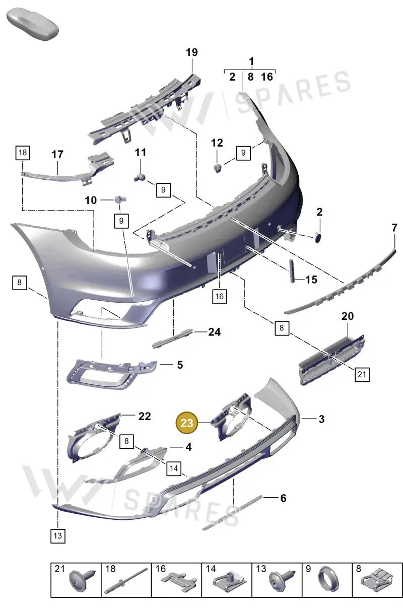 992807874 — Porsche 911 (2020-2022) diagram p57802500, position 23