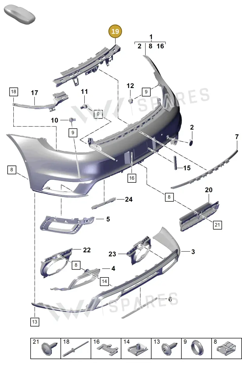 992807900B — Porsche 911 (2020-2022) diagram p57802500, position 19
