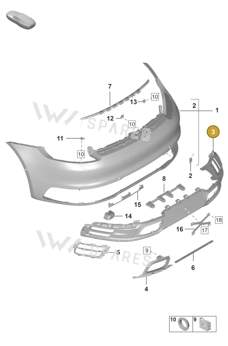 992807983BOK1 — Porsche 911 (2018-2024) diagram p53802500, position 3
