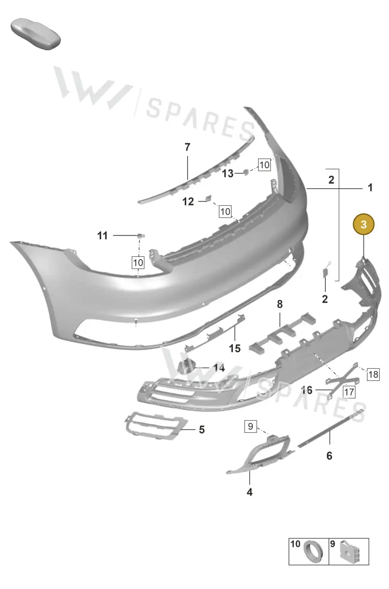 992807983QOK1 — Porsche 911 (2018-2024) diagram p53802500, position 3