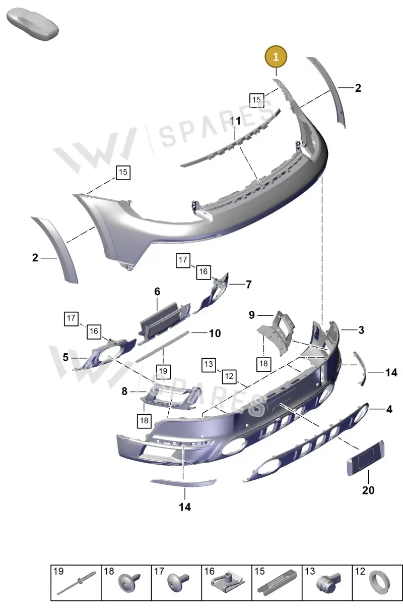992807984 — Porsche 911 (2018-2024) diagram p53802630, position 1