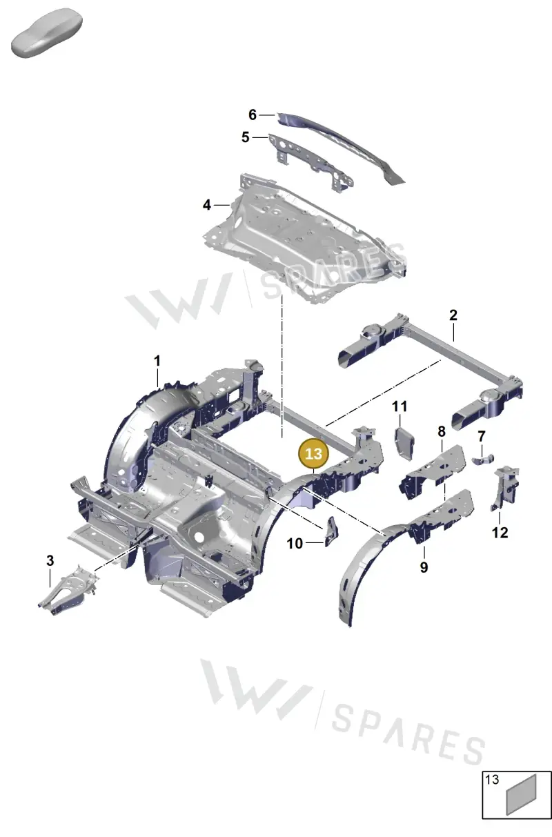 992807987 — Porsche 911 (2024-2025) diagram p63801300, position 13