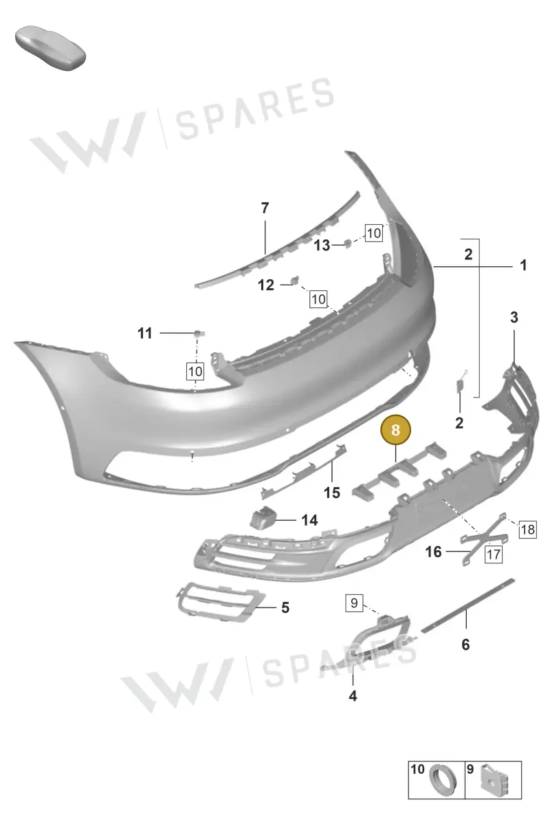 992807989A — Porsche 911 (2018-2024) diagram p53802501, position 8