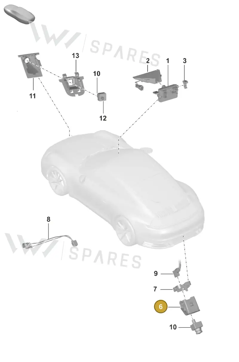 992807997COK1 — Porsche 992 Carrera 4 GTS (2018-2024) diagram p53913000, position 6