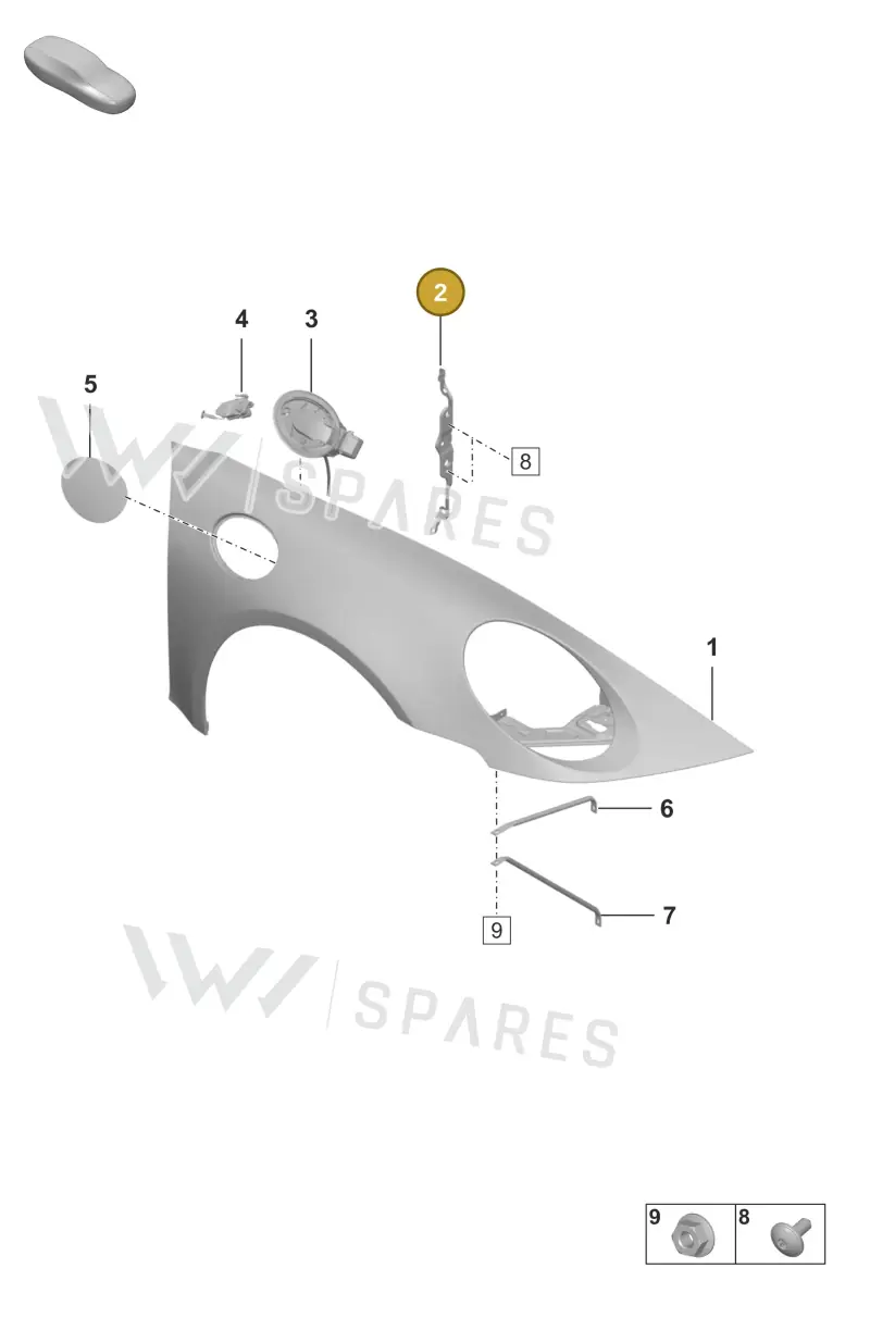 992809573YGRV — Porsche 911 (2018-2024) diagram p53801400, position 2