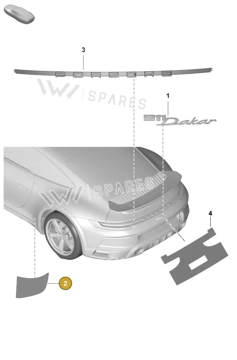 992809692E — Porsche 911 (2018-2024) diagram p53810010, position 2