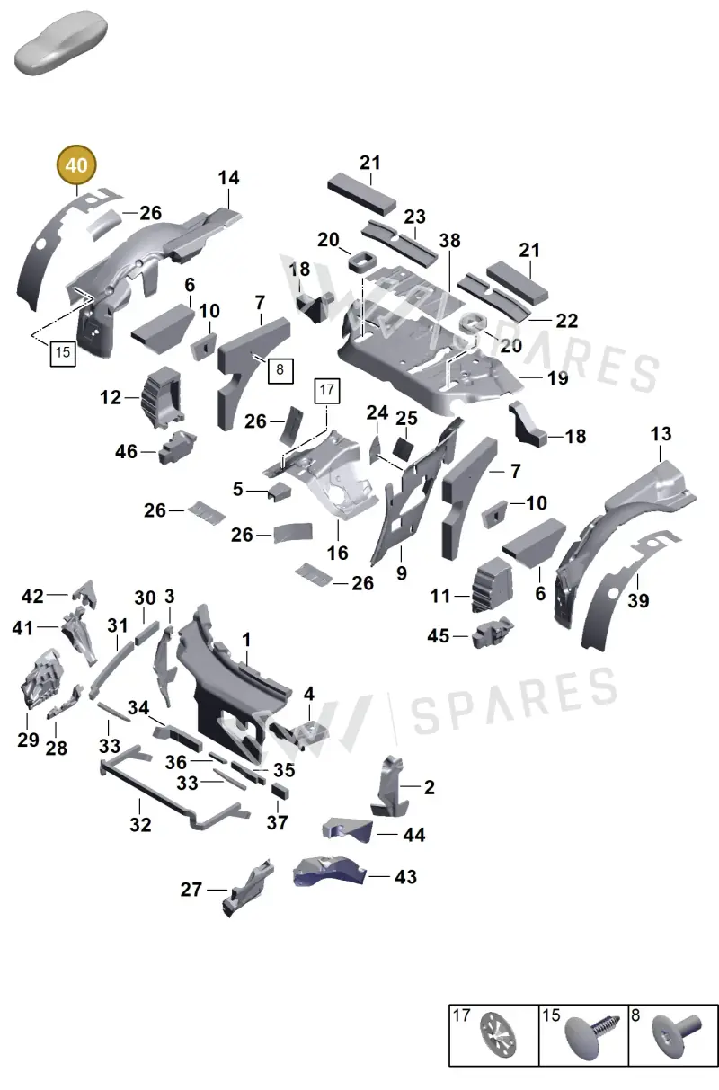 992810322 — Porsche 911 (2024-2025) diagram p63807445, position 40