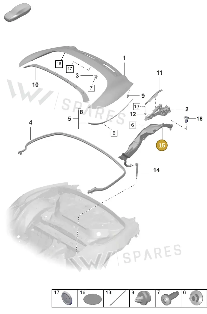 992813949 — Porsche 911 (2018-2024) diagram p53811060, position 15