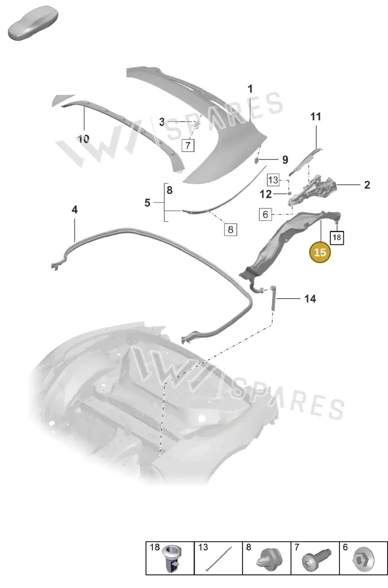 992813949 — Porsche 911 (2020-2022) diagram p57811060, position 15