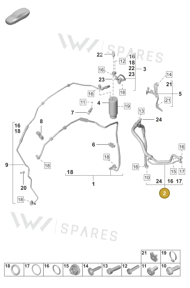 992816112A — Porsche 911 (2018-2024) diagram p53814700, position 2