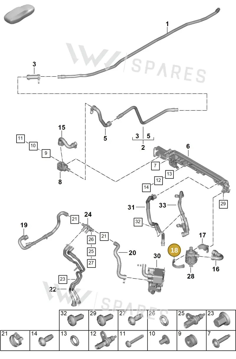992816195 — Porsche 911 (2024-2025) diagram p63105550, position 18