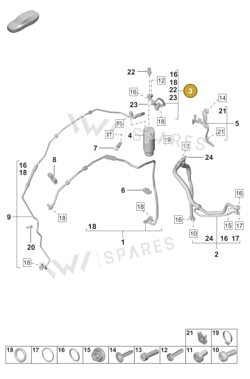 992816521C — Porsche 911 (2021-2022) diagram p53814700, position 3