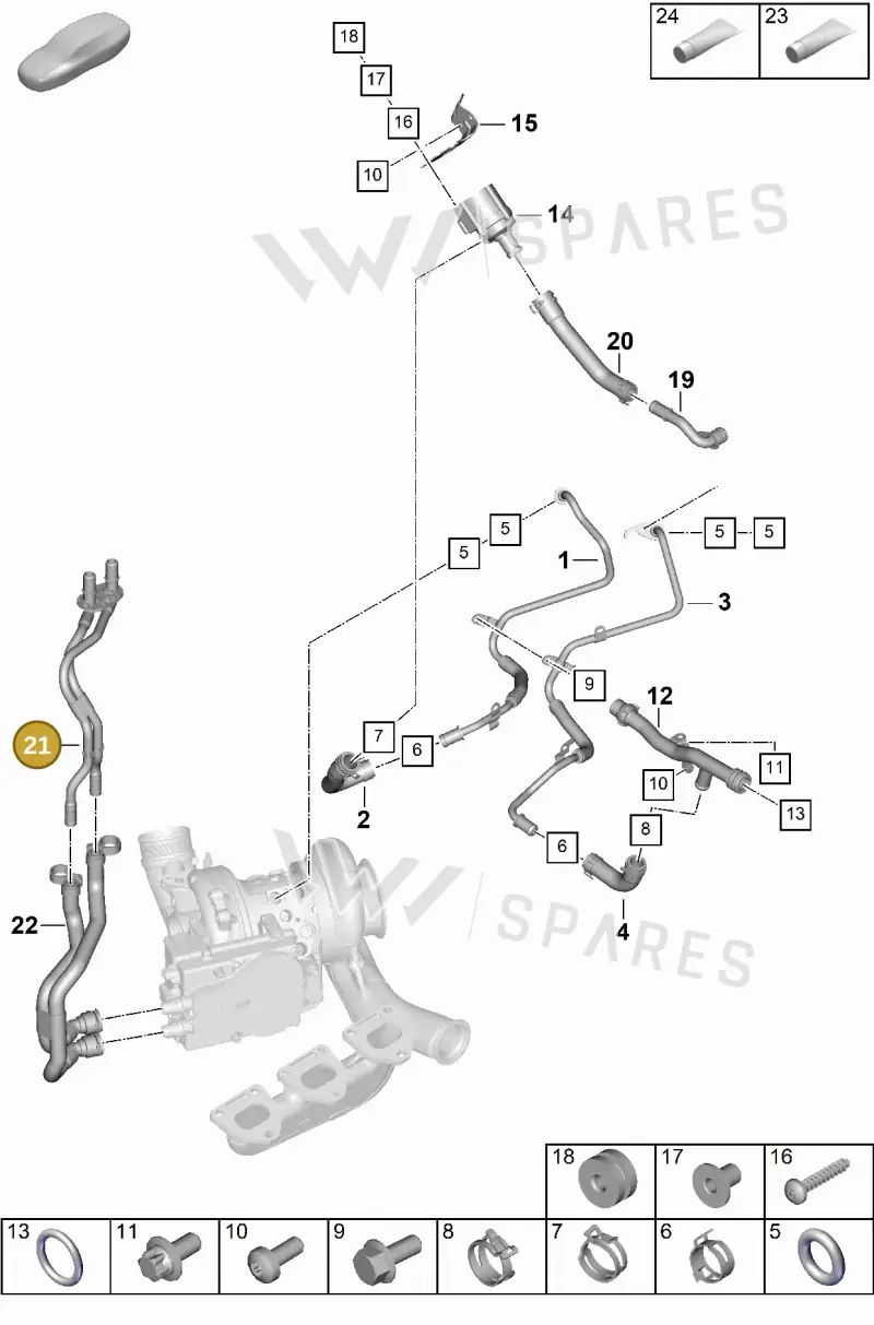 992819264 — Porsche 911 (2024-2025) diagram p63202110, position 21