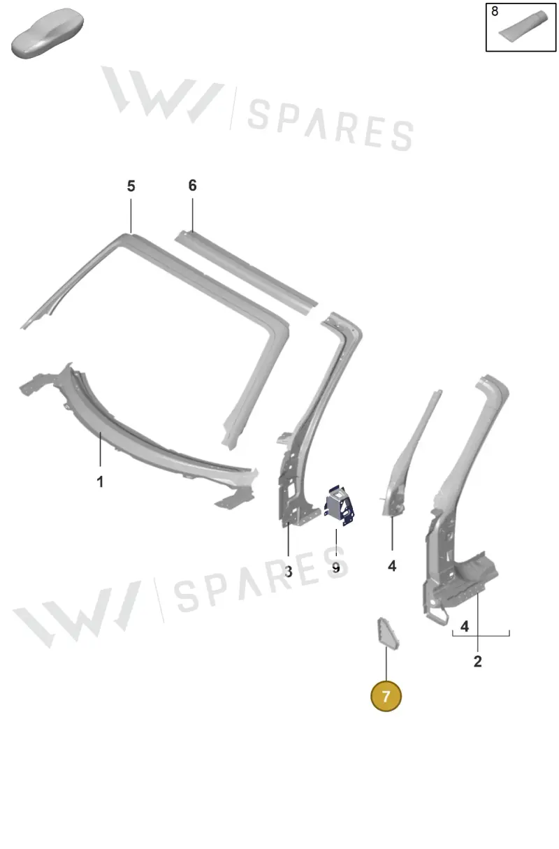 992819431 — Porsche 911 (2020-2022) diagram p53801460, position 7